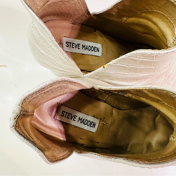 Steve Madden Rookie Bootie White Pearl Croc 10 - Picture 5 of 10